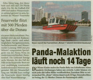 Berufsfeuerwehr Wien - Aluminium-Einsatz-Boot von Fa. Wöss